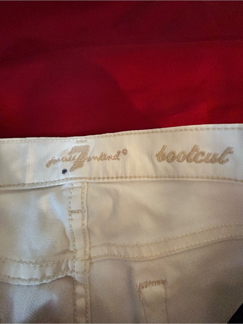 7 For All Mankind White Bootcut Jeans - Picture 5 of 13